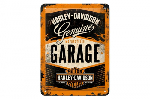 Blechschild "Harley-Davdison Garage" - 20 x 15cm